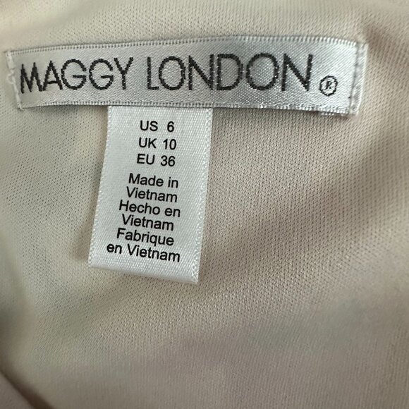 Maggy London Women's 6 Multicolored Floral Sleeveless Lined Midi Sheath Dress - Picture 14 of 14